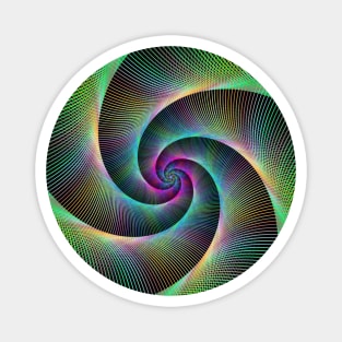 Green to Pink Spiral Tunnel Magnet